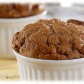 Suflê de chocolate diet